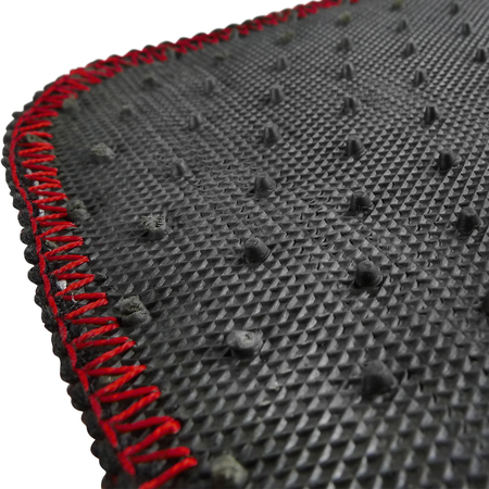 Spec-D Tuning 06-11 Honda Civic 2 Doors Black Floor Mat With Red Stitching MAT-CV062-ATW